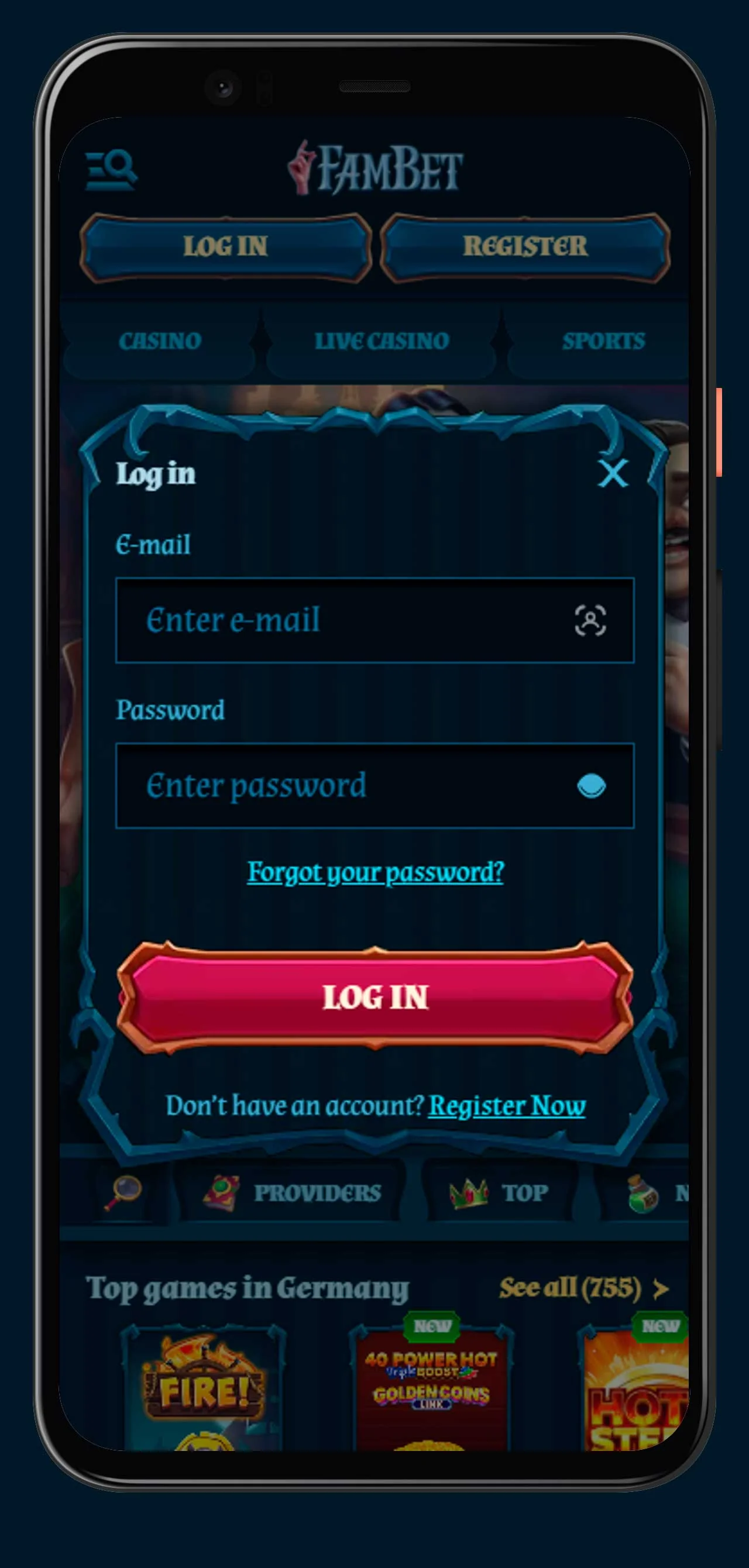 mobiler Login Fambet Casino